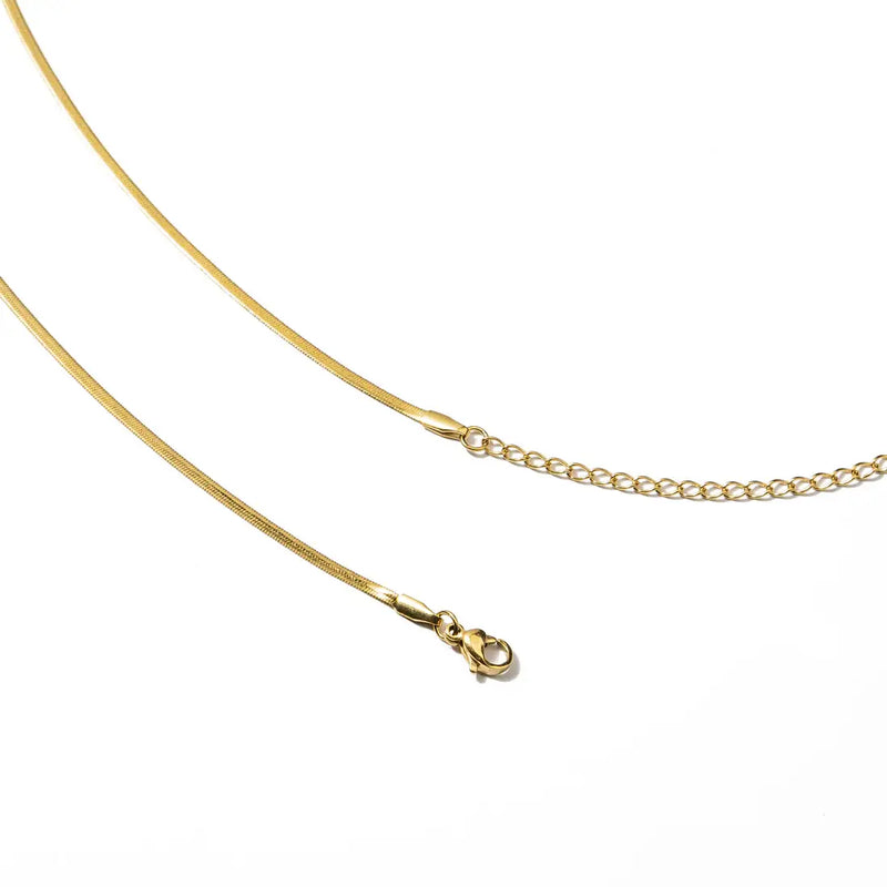 Waterproof Micro Herringbone Necklace