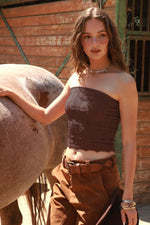Nikibiki Lace Textured Tube Top