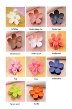 OVERSIZE MATTE FLOWER HAIR CLAW CLIPS | 40H459