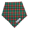 Santa + Royal Stewart Plaid - Reversible Dog Bandana