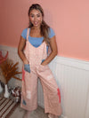 Love Shack Pink Floral Detail Overalls