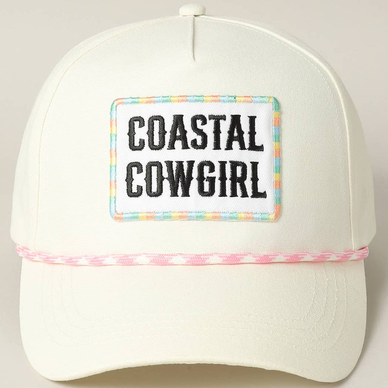 Coastal Cowgirl Embroidery Patch Trucker Hat