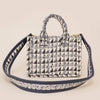 Polyester Geometric Mini Tote Bag