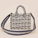 Polyester Geometric Mini Tote Bag