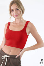 Nikibiki Scoop Chevron Ribbed Crop Top