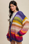 Rainbow Hand-Crochet Open Cardigan LSW0620