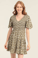 Boho Fields Flutter Sleeve Mini Dress