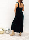 Emerald Green Velvet Maxi Dress