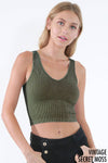 Nikibiki Vintage V Neck Crop Top