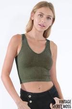 Nikibiki Vintage V Neck Crop Top