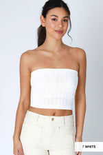 Nikibiki Floral Lace Tube Top