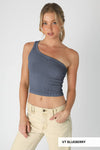 Nikibiki Vintage One Shoulder Crop Top