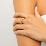 Waterproof Gold Statement Watch Ring