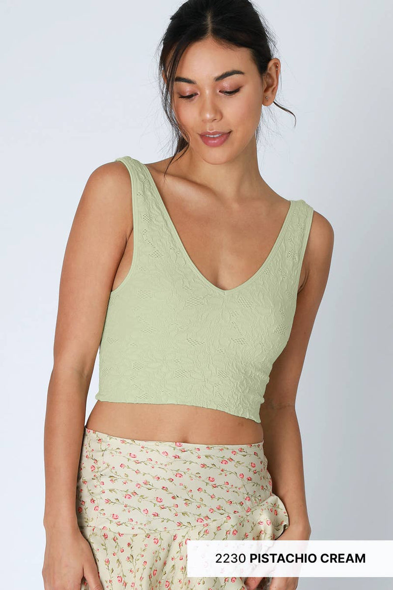Nikibiki Lace V Neck Tank Top