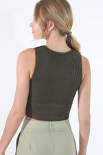 Nikibiki Vintage Plunge V-Neck Seamless Crop Top