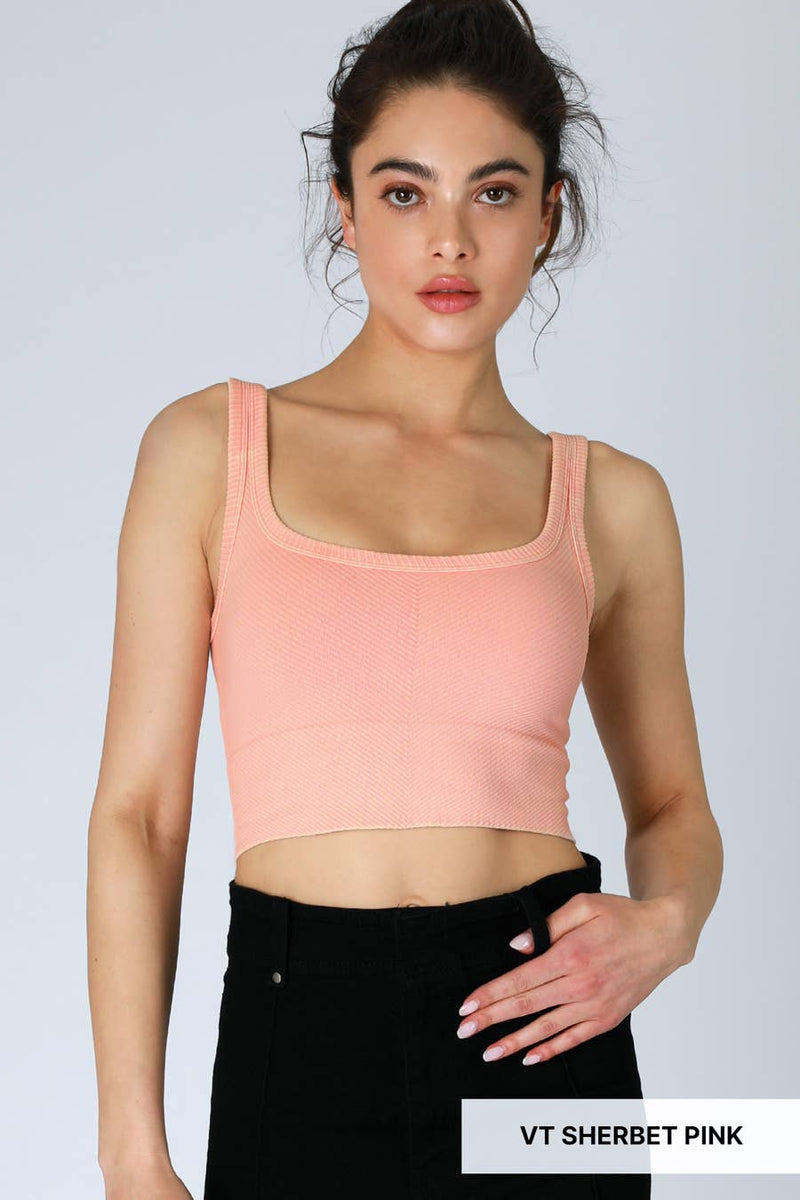Nikibiki Vintage Chevron Crop Top