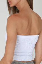 Nikibiki Lace Textured Tube Top