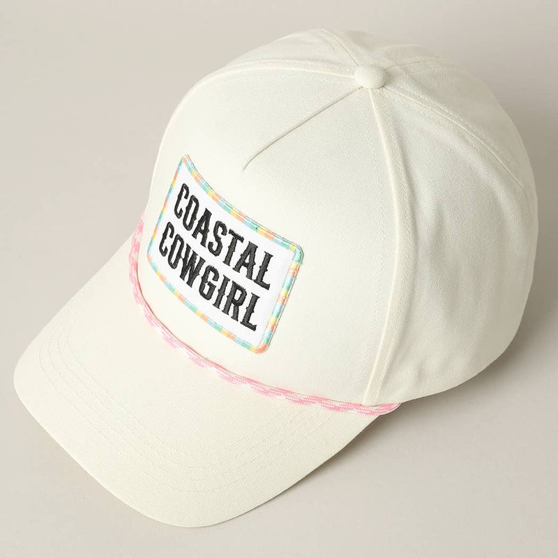 Coastal Cowgirl Embroidery Patch Trucker Hat