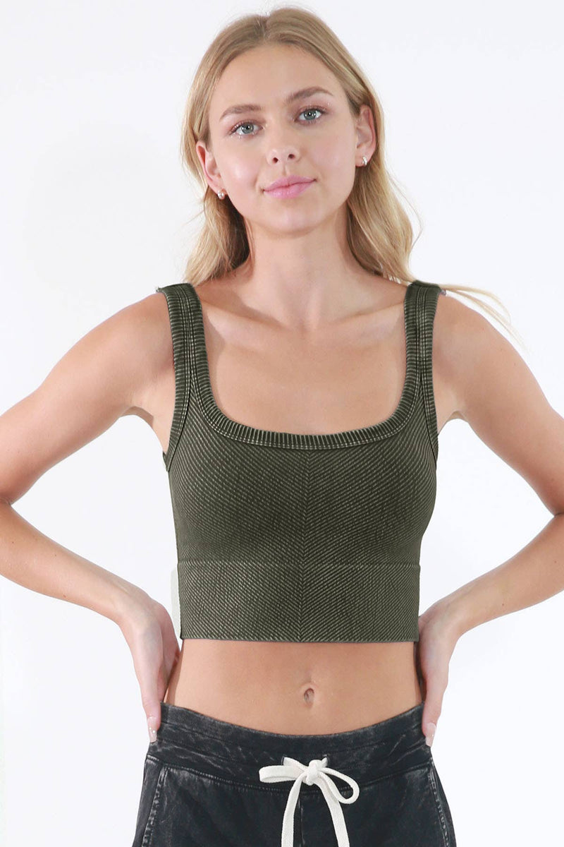 Nikibiki Vintage Chevron Crop Top