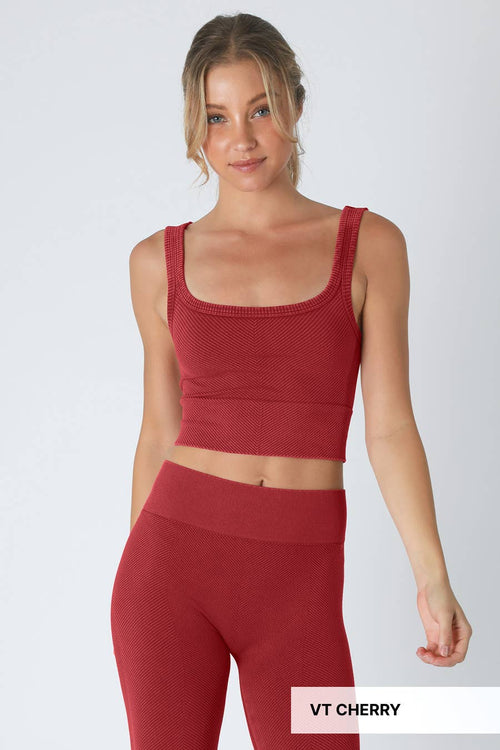 Nikibiki Vintage Chevron Crop Top