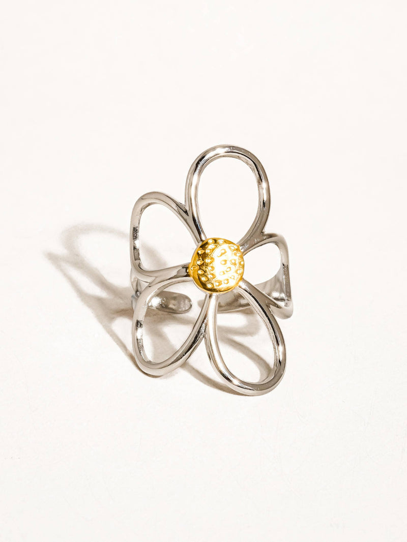 Isolde 18K Non-Tarnish Large Floral Ring