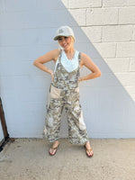 Camouflage Core Patch Detail Overalls
