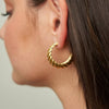Gold Braided Hoops: Big