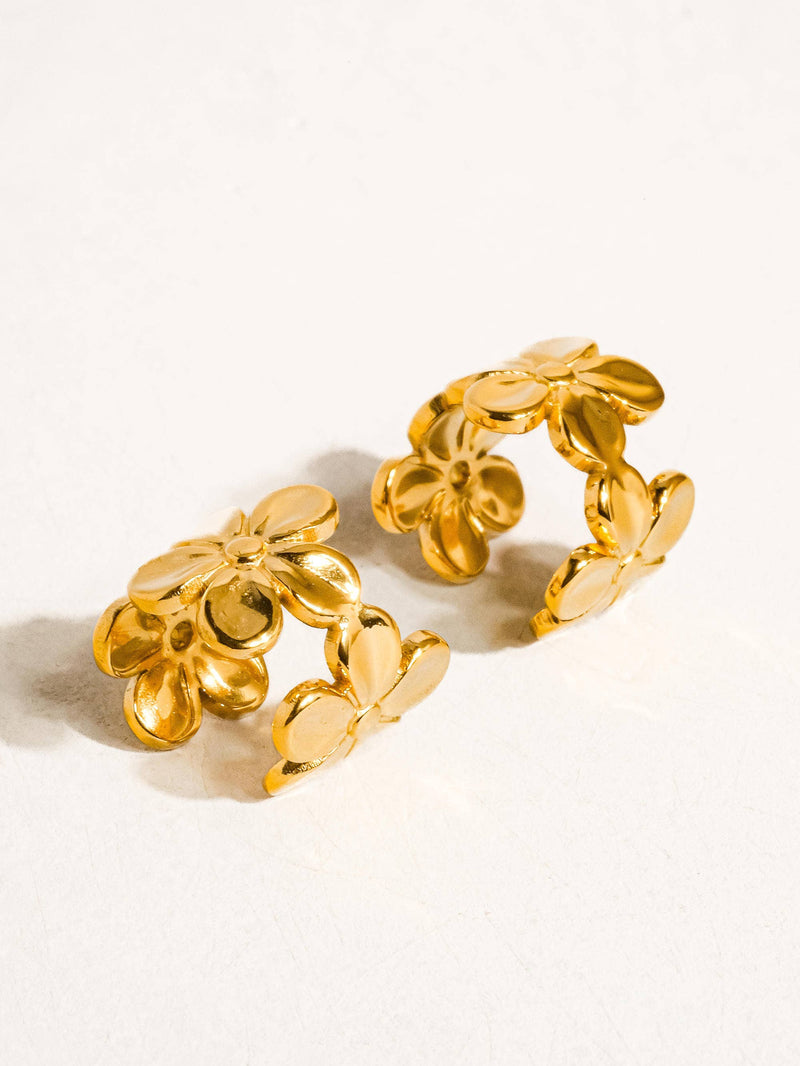 Ayana 18K Non-Tarnish Floral Ear Cuff