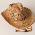Natural Material Straw Panama Adjustable Sun Hat