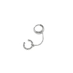 Demi-Fine Silver Zenith + Twisted Ear Cuff (Single)