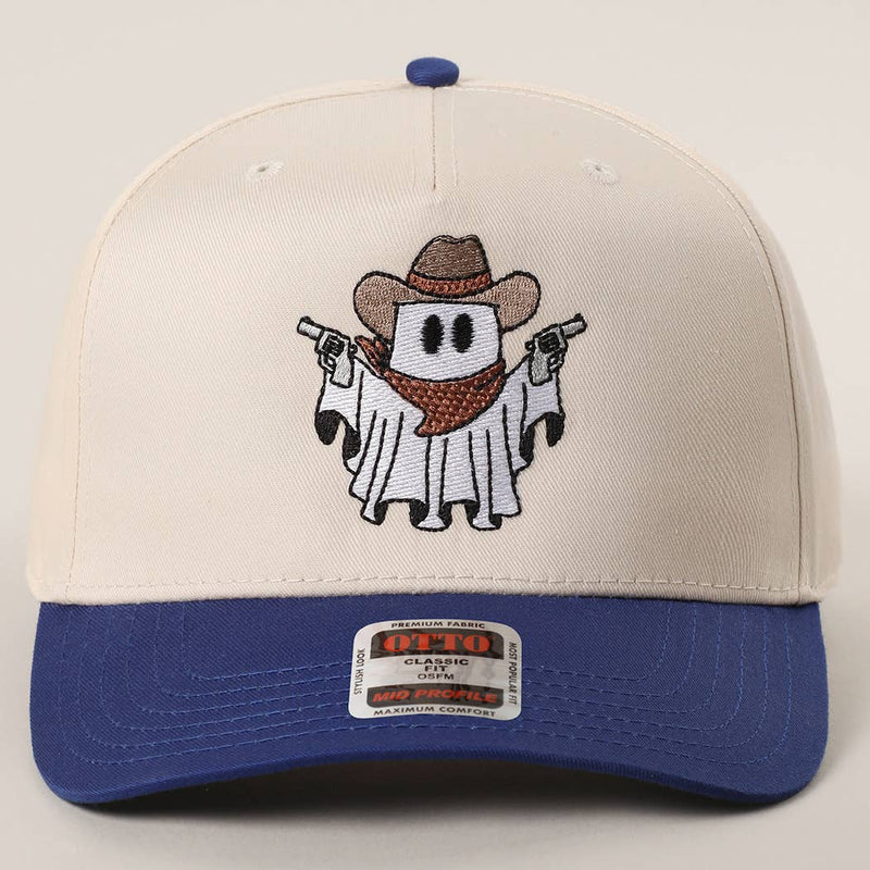 Western Vibes Cowboy Ghost Embroidered Trucker Hat
