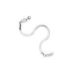 Waterproof Silver Dainty Herringbone Bracelet