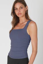 Nikibiki Clean Line Square Shirred Top
