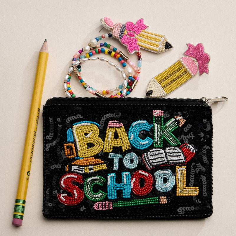 Beaded Back to School Pencil Pouch