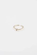 18K Gold Shiny Adjustable Initial Ring - Set of 16