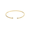 24K Gold Adjustable Thin Hammered Bangle