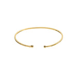 24K Gold Adjustable Thin Hammered Bangle
