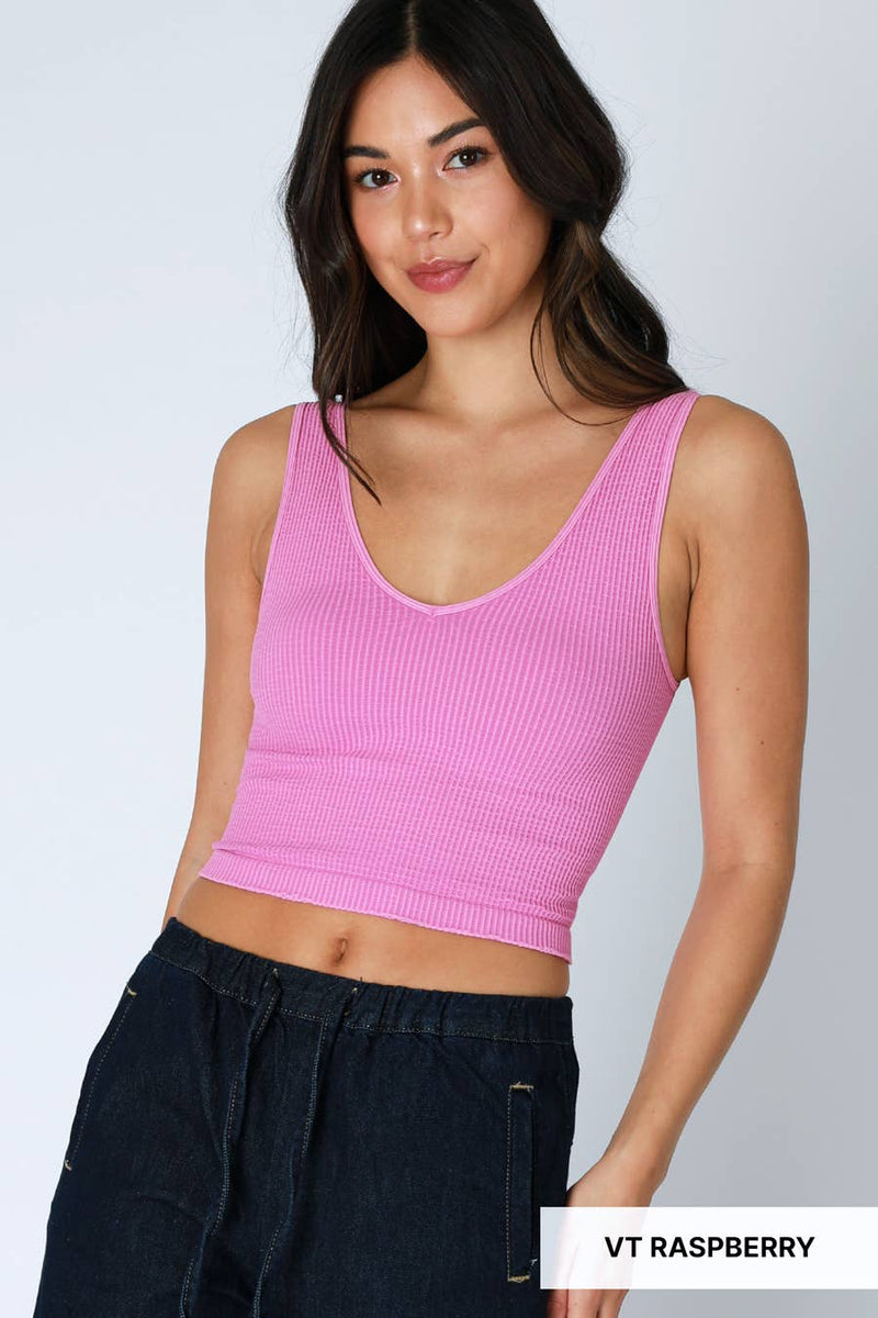Nikibiki Vintage V Neck Crop Top