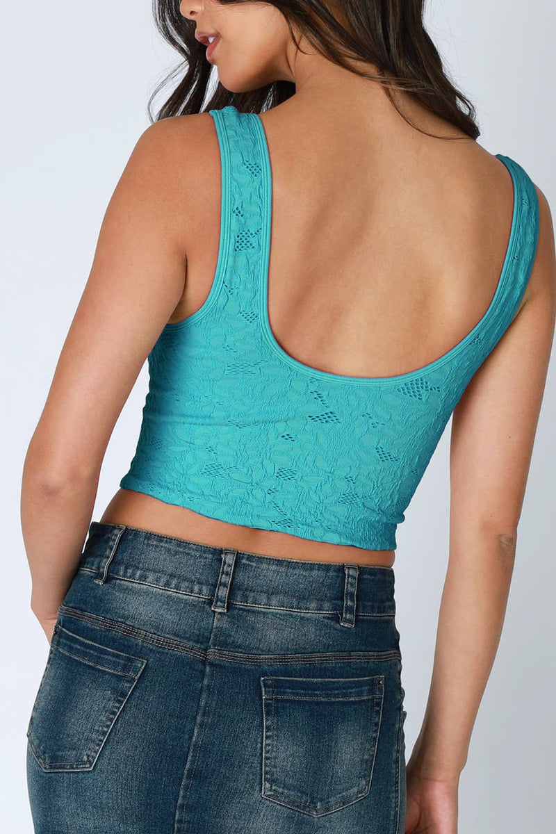Nikibiki Lace V Neck Tank Top