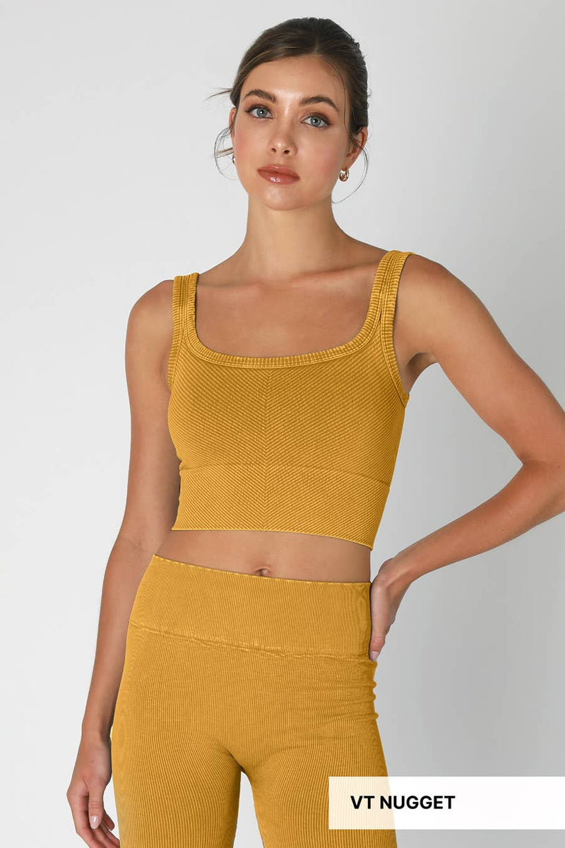 Nikibiki Vintage Chevron Crop Top