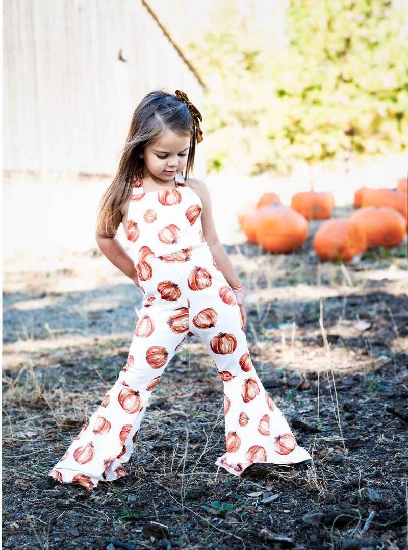 Andi Pleated Bell Bottom Jumpsuit  - Pumpkin Patch