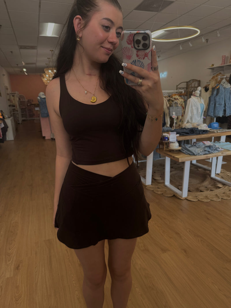 Basic Butter V Shaped Waist Skort