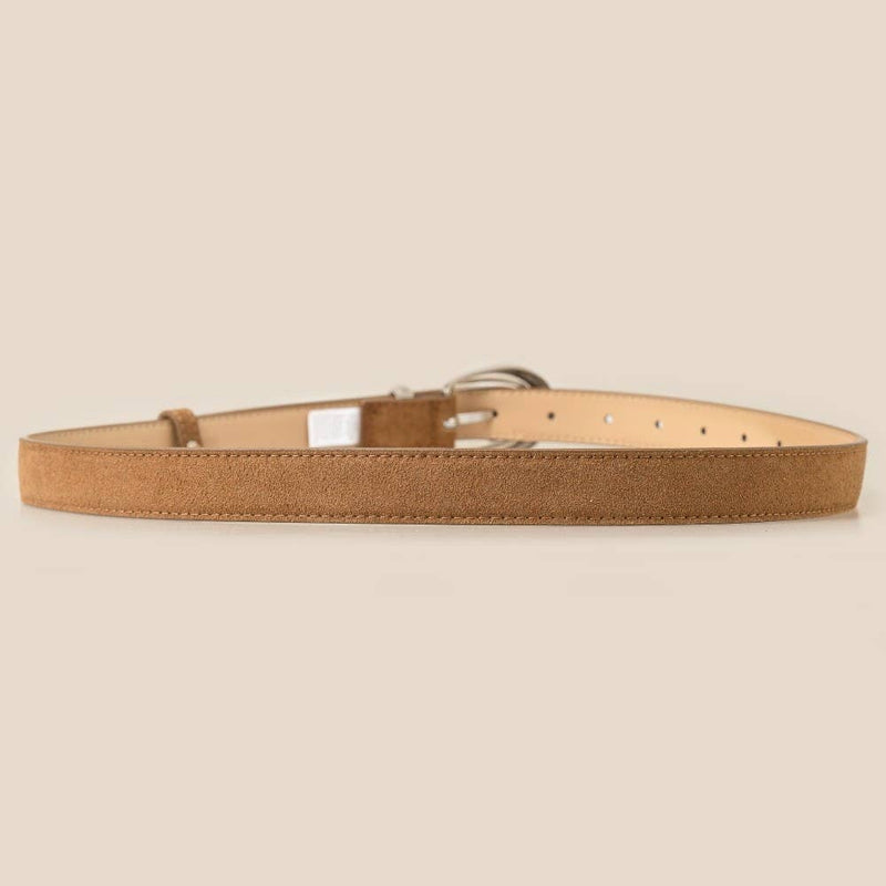 Oval Buckle Soft Leather Belt