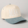 MAMA Typographic Design Embroidery Baseball Cap: Denim / ONE SIZE