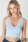 Nikibiki Vintage Plunge V-Neck Seamless Crop Top