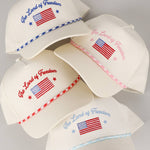 The Land of Freedom Flag Embroidered Trucker Hat