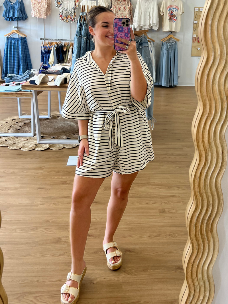 Land & Sea Striped Romper