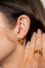 18k Gold Twin hoops Mini