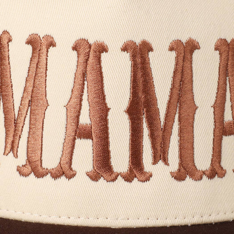 MAMA Typographic Design Embroidery Baseball Cap: Denim / ONE SIZE