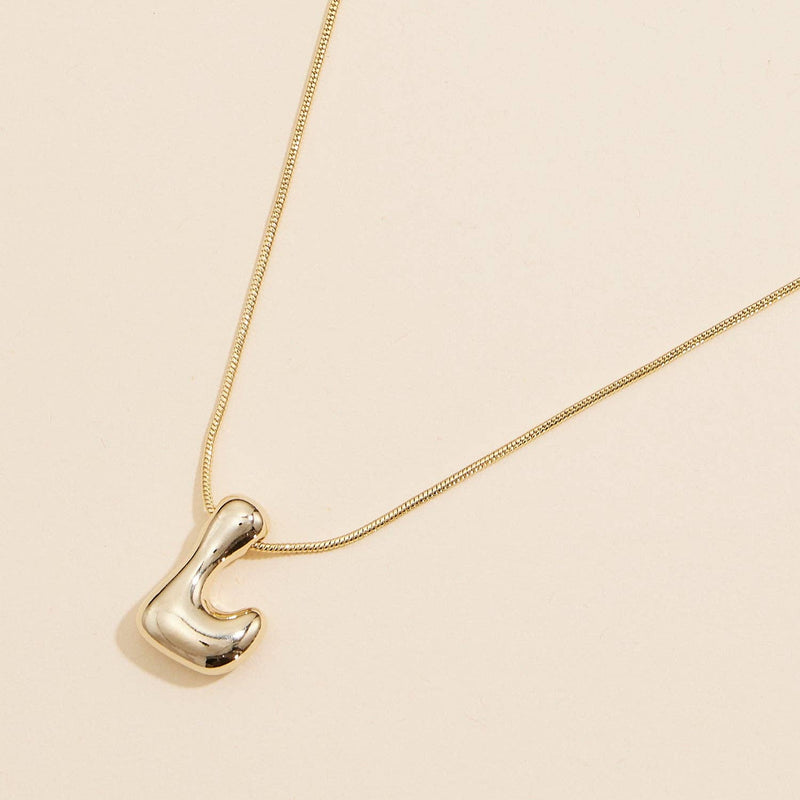 16 Assorted Pack of Bubble Design Initial Short Necklaces